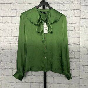 NWT - Zara Green Blouse